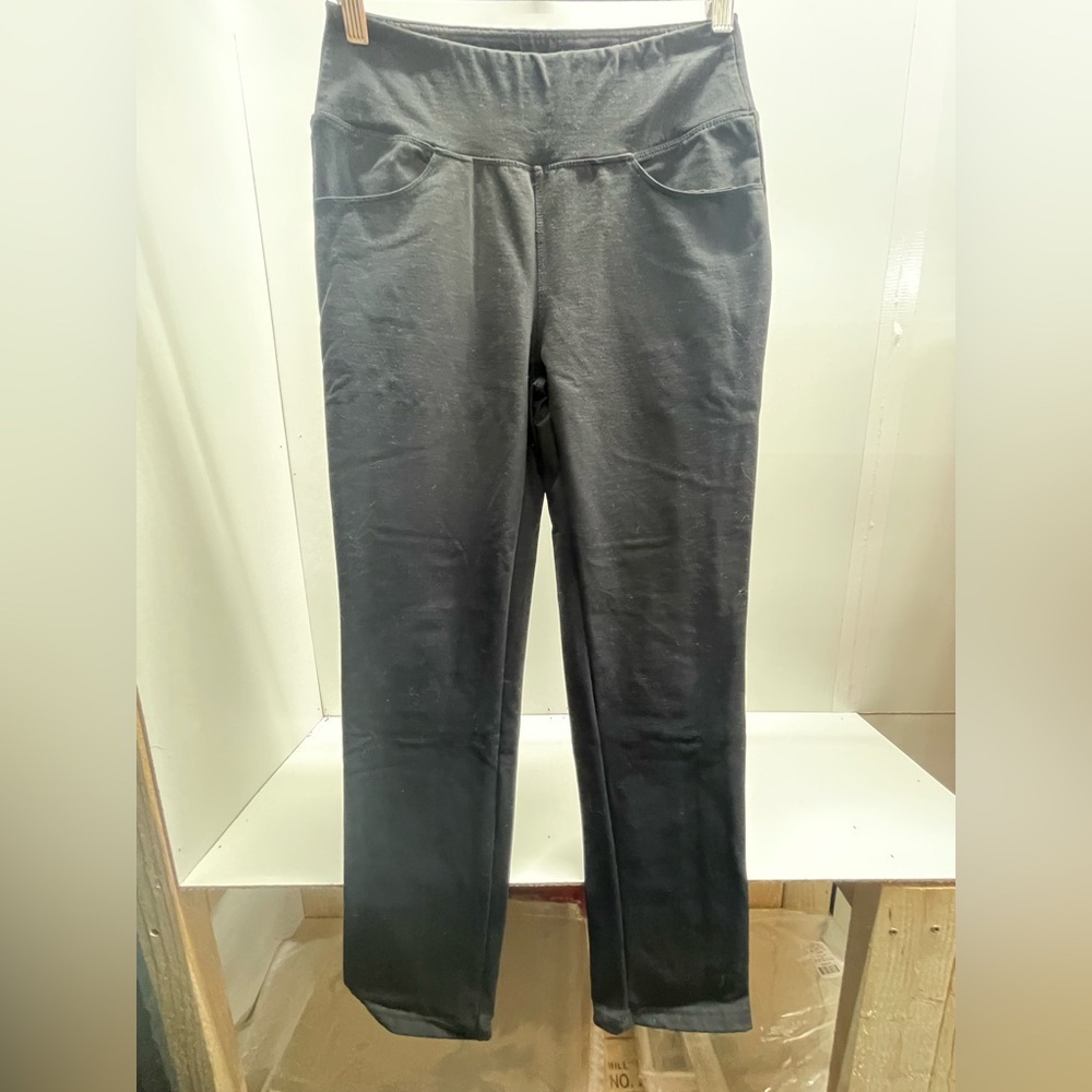 Baleaf Black High-Waist Leggings with Front Pockets